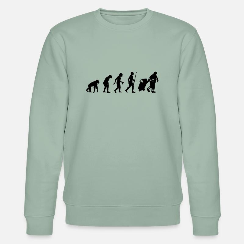 Garbage Man evolution - Sweat bio CHANGER Stanley/Stella Unisexe - vert de gris clair