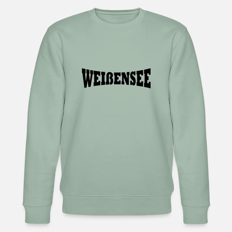 Weißensee Schriftzug - Stanley/Stella Unisex Bio-Sweatshirt CHANGER  - Helles Graugrün