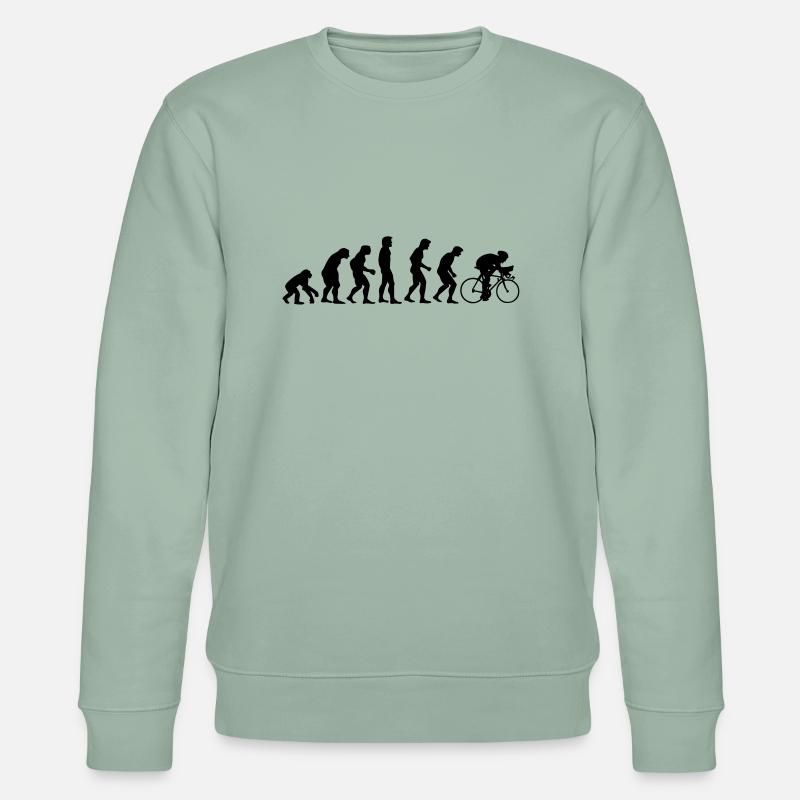fahrrad_evolution - Stanley/Stella Unisex Bio-Sweatshirt CHANGER  - Helles Graugrün
