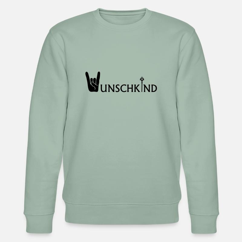 Wunschkind - Stanley/Stella Unisex Bio-Sweatshirt CHANGER  - Helles Graugrün