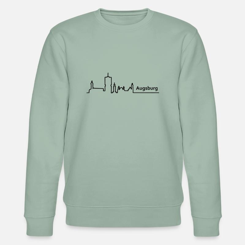 augsburg skyline - Stanley/Stella Unisex Bio-Sweatshirt CHANGER  - Helles Graugrün