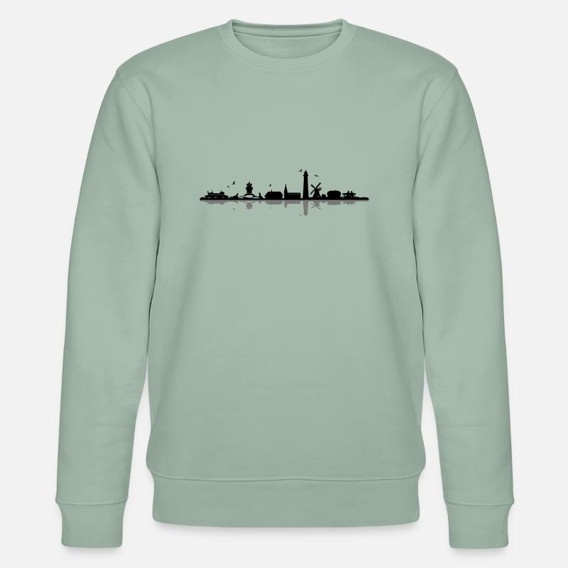 Skyline - Küste Amrum - Stanley/Stella Unisex Bio-Sweatshirt CHANGER  - Helles Graugrün