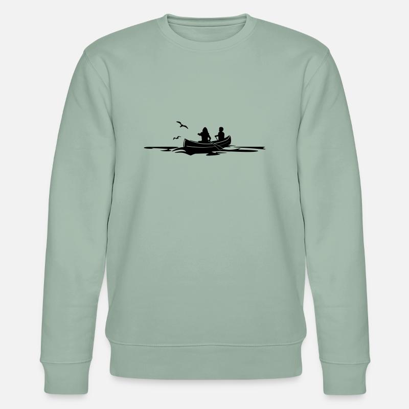 Freizeit - Kanu Paddeln - Stanley/Stella Unisex Bio-Sweatshirt CHANGER - Helles Graugrün