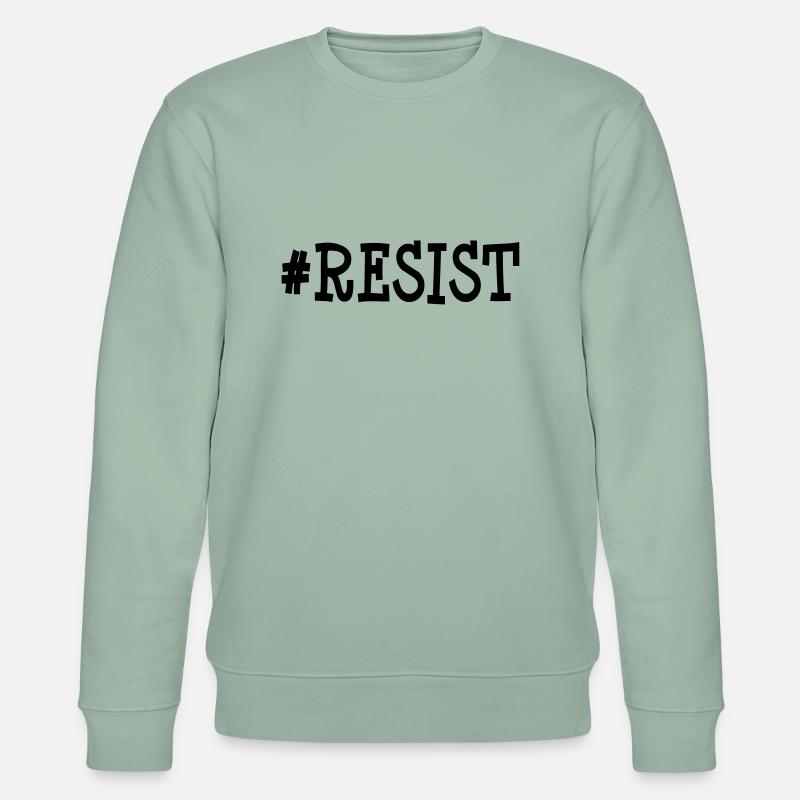 #RESIST - Stanley/Stella Unisex Bio-Sweatshirt CHANGER  - Helles Graugrün