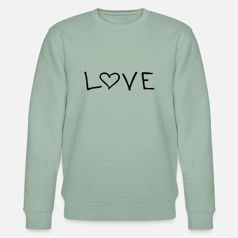 Love - Stanley/Stella Unisex Bio-Sweatshirt CHANGER  - Helles Graugrün
