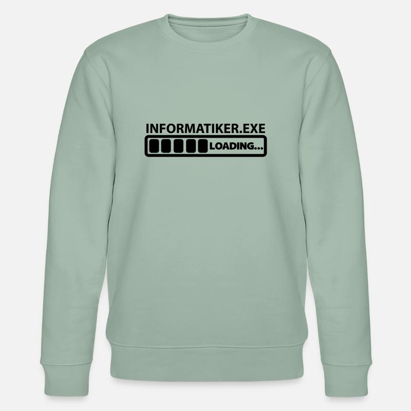 informatiker exe loading - Stanley/Stella Unisex Bio-Sweatshirt CHANGER  - Helles Graugrün