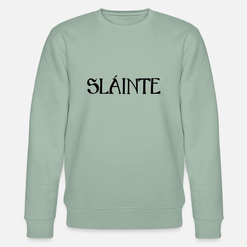 Slainte text de - Stanley/Stella Unisex Bio-Sweatshirt CHANGER  - Helles Graugrün