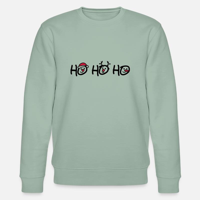 Ho Ho Ho - Stanley/Stella Unisex Bio-Sweatshirt CHANGER  - Helles Graugrün