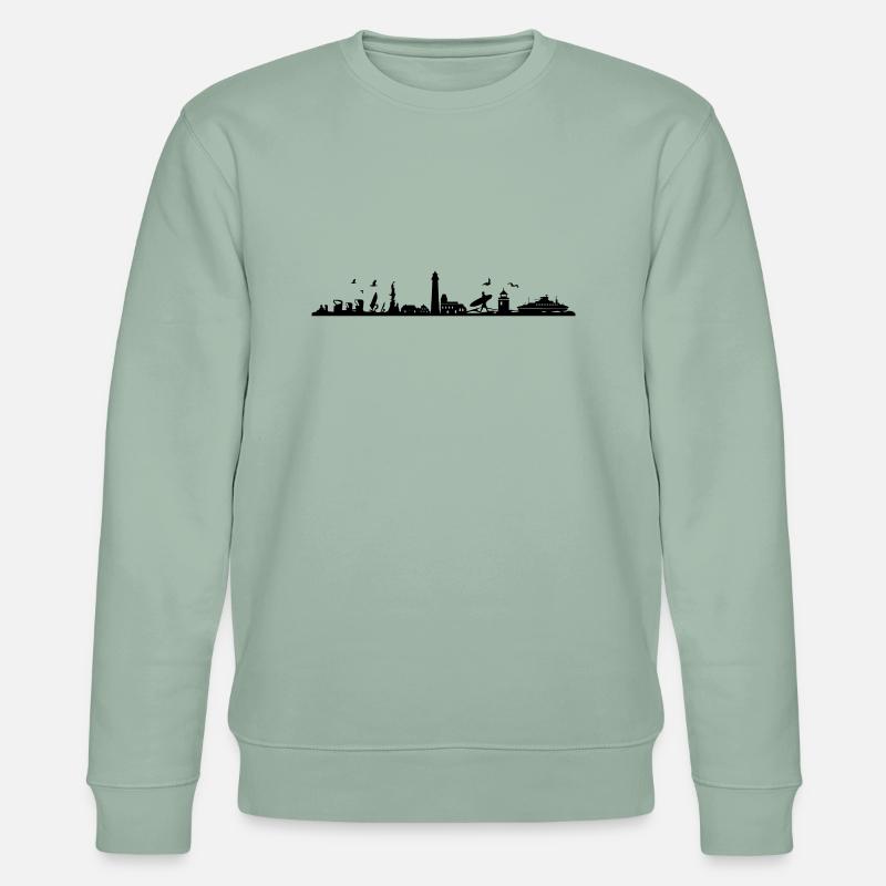 Skyline - Sylt - Stanley/Stella Unisex Bio-Sweatshirt CHANGER  - Helles Graugrün