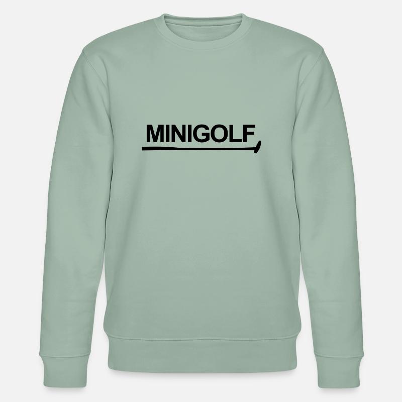 Minigolf,GOLF,golfen,fahne,golfplatz,golfschläger, - Stanley/Stella Unisex Bio-Sweatshirt CHANGER  - Helles Graugrün