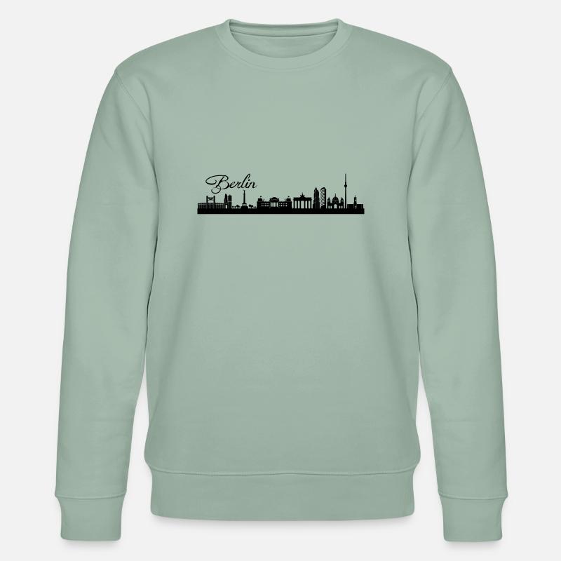 Berliner Skyline - Stanley/Stella Unisex Bio-Sweatshirt CHANGER - Helles Graugrün