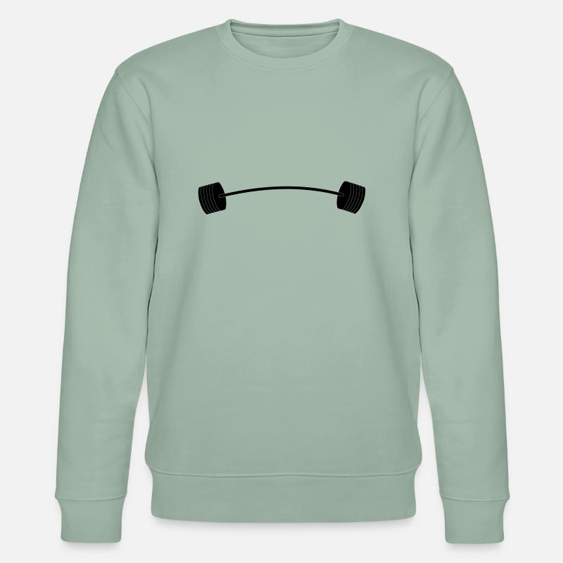 Hantel-gebogen - Stanley/Stella Unisex Bio-Sweatshirt CHANGER  - Helles Graugrün