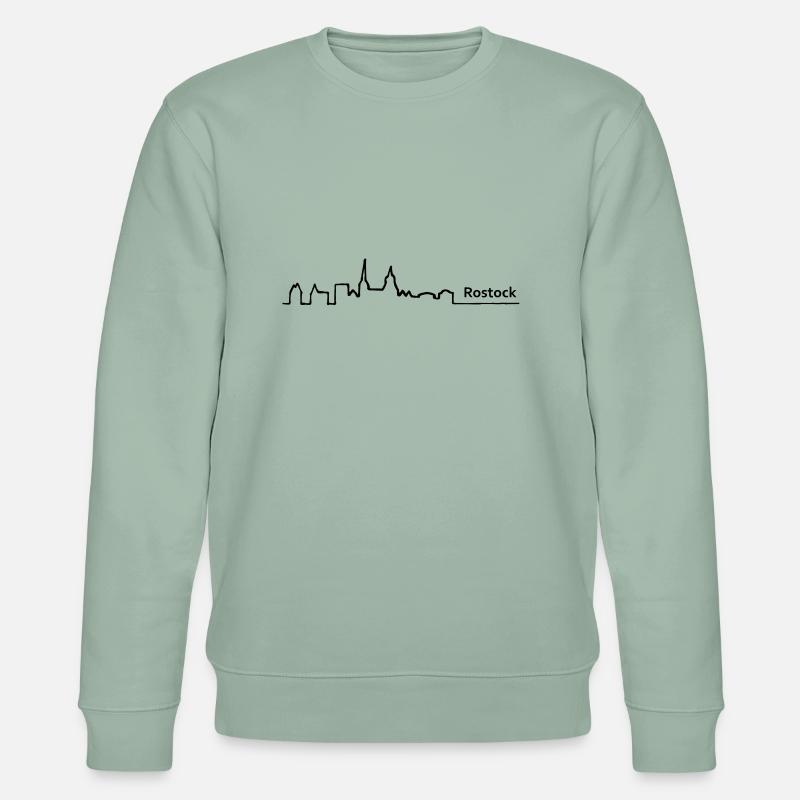 rostock skyline - Stanley/Stella Unisex Bio-Sweatshirt CHANGER  - Helles Graugrün