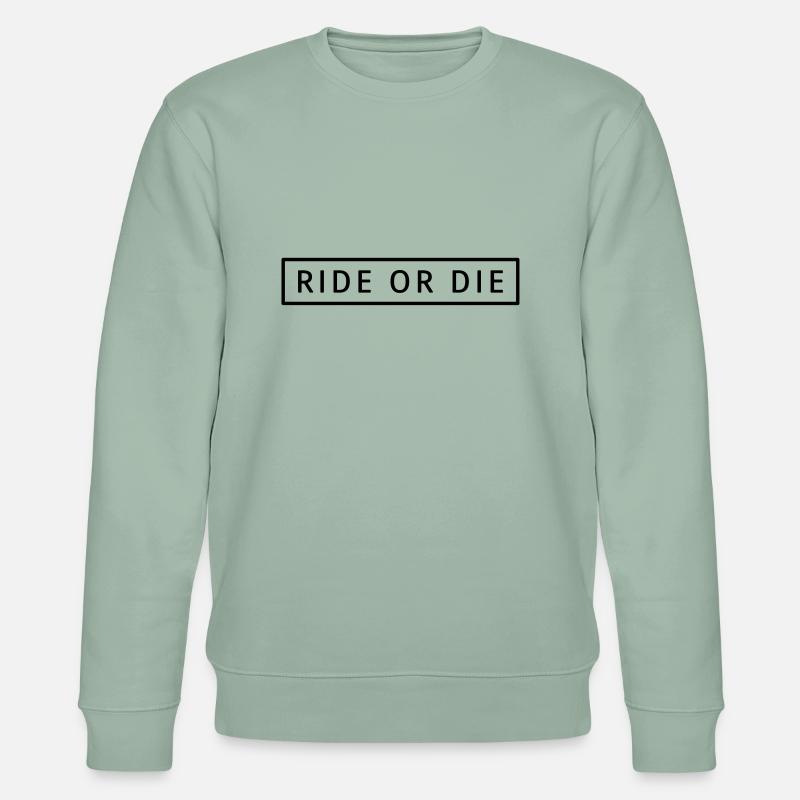 Ride or die - Stanley/Stella Unisex Bio-Sweatshirt CHANGER  - Helles Graugrün
