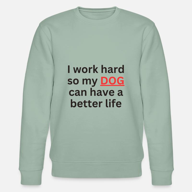 Hundespruch - Stanley/Stella Unisex Bio-Sweatshirt CHANGER  - Helles Graugrün