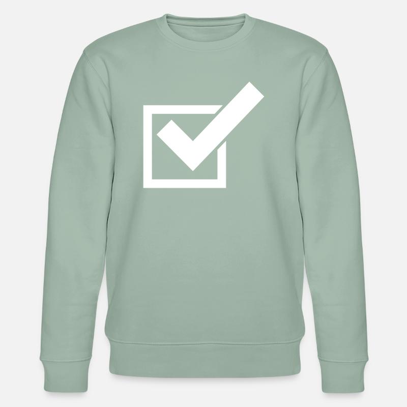 Tick Icône de coche - Sweat bio CHANGER Stanley/Stella Unisexe - vert de gris clair