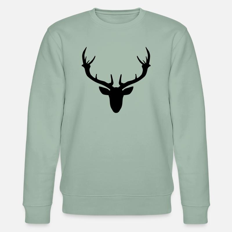 Geweih - Stanley/Stella Unisex Bio-Sweatshirt CHANGER  - Helles Graugrün