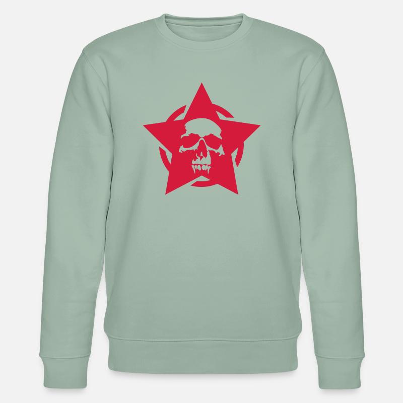 Skull - Stanley/Stella Unisex Bio-Sweatshirt CHANGER  - Helles Graugrün
