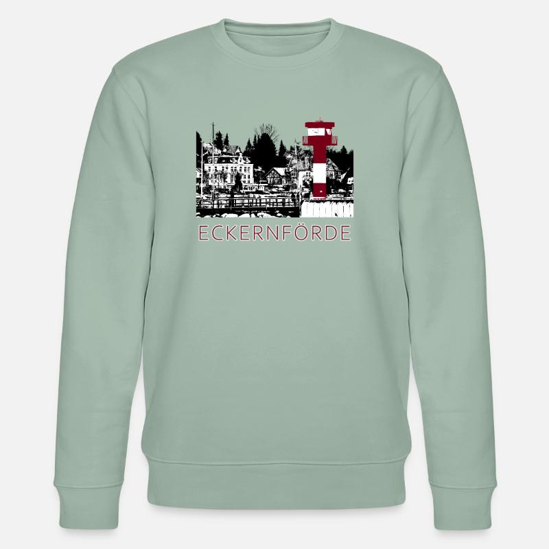 Leuchtturm Eckernförde - Stanley/Stella Unisex Bio-Sweatshirt CHANGER  - Helles Graugrün