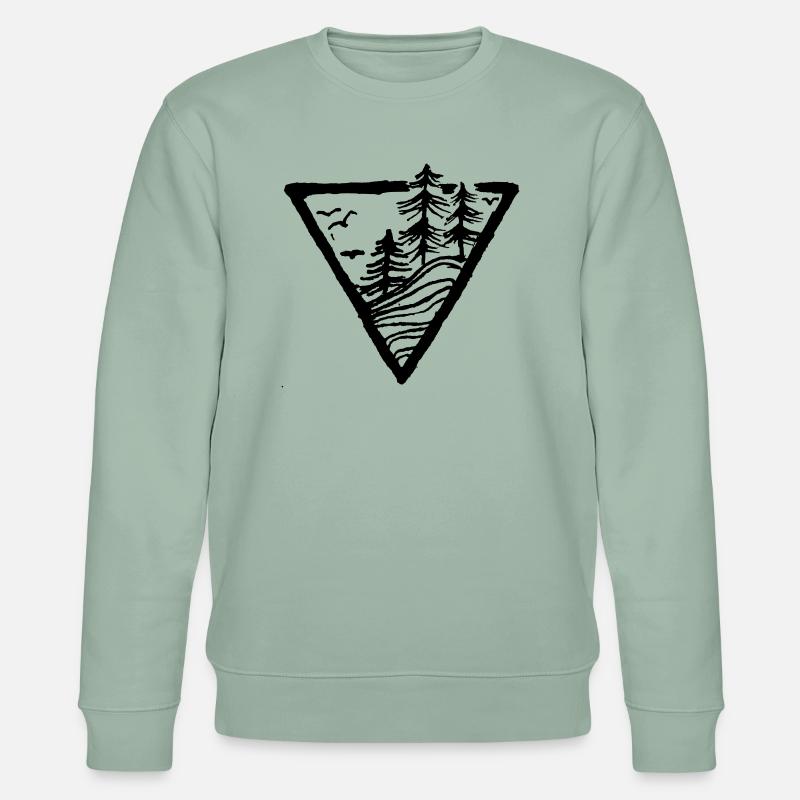 Trees - Stanley/Stella Unisex Bio-Sweatshirt CHANGER  - Helles Graugrün