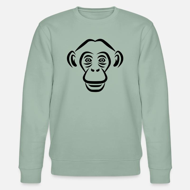 Affe - Stanley/Stella Unisex Bio-Sweatshirt CHANGER  - Helles Graugrün