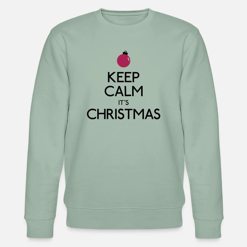 Keep Calm Christmas - Stanley/Stella Unisex Bio-Sweatshirt CHANGER  - Helles Graugrün