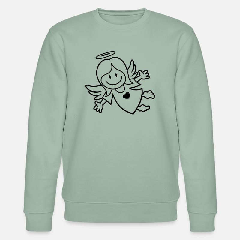 vl064a_engel2_1c - Stanley/Stella Unisex Bio-Sweatshirt CHANGER  - Helles Graugrün