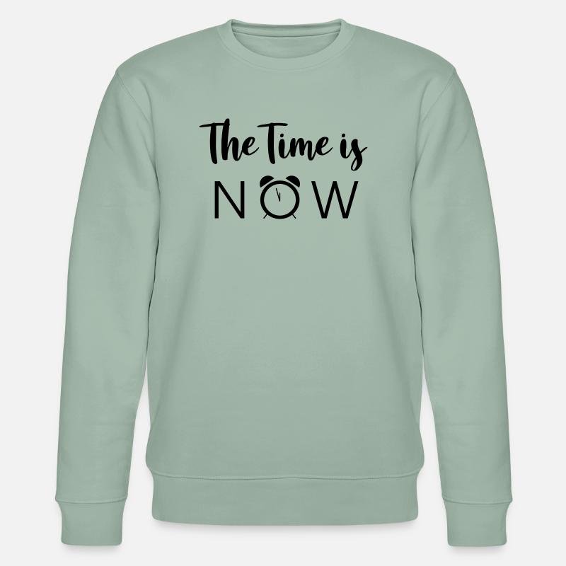 The Time is NOW - Stanley/Stella Unisex Bio-Sweatshirt CHANGER - Helles Graugrün