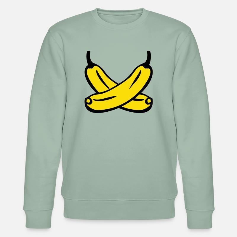 Bananen - Stanley/Stella Unisex Bio-Sweatshirt CHANGER  - Helles Graugrün