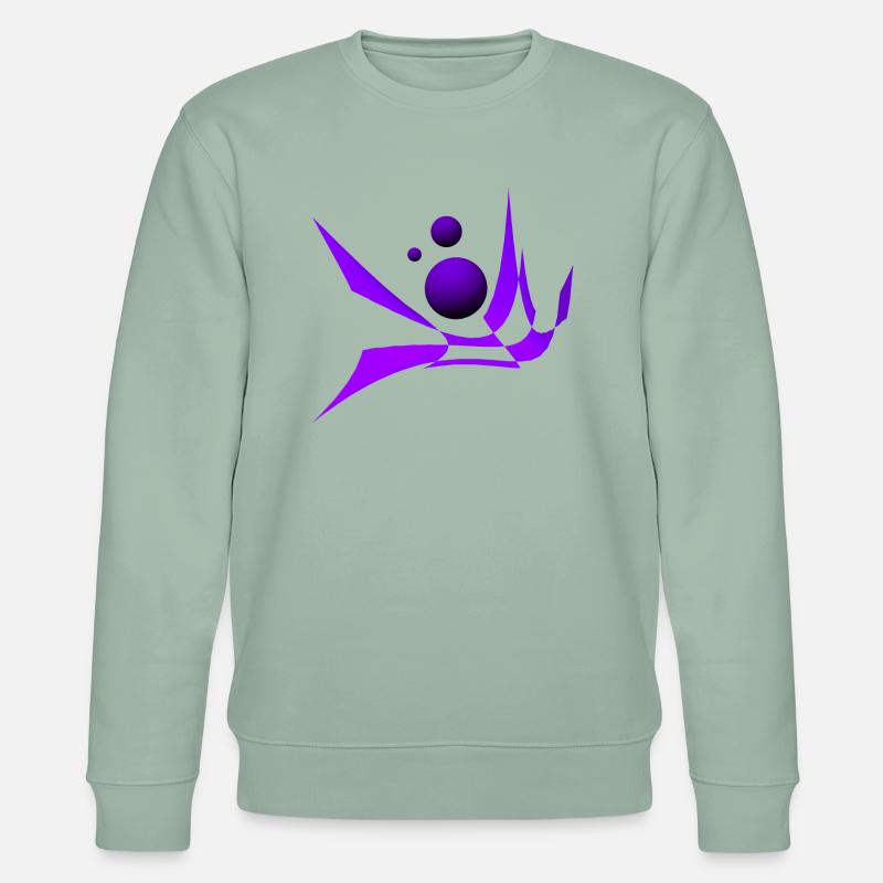 Bicubic Waves - Stanley/Stella Unisex Bio-Sweatshirt CHANGER  - Helles Graugrün