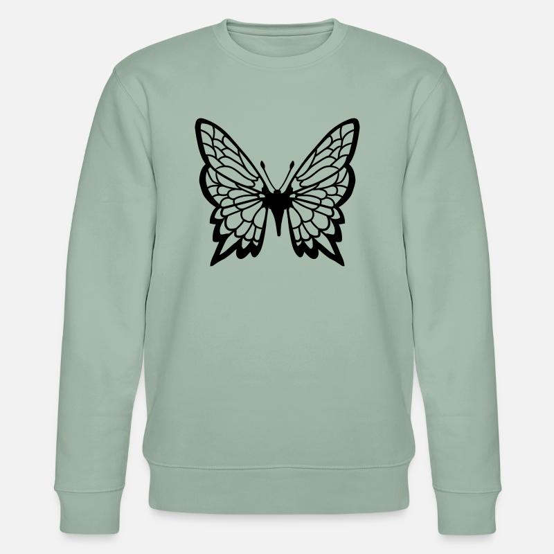 Design de papillon schoener - Sweat bio CHANGER Stanley/Stella Unisexe - vert de gris clair