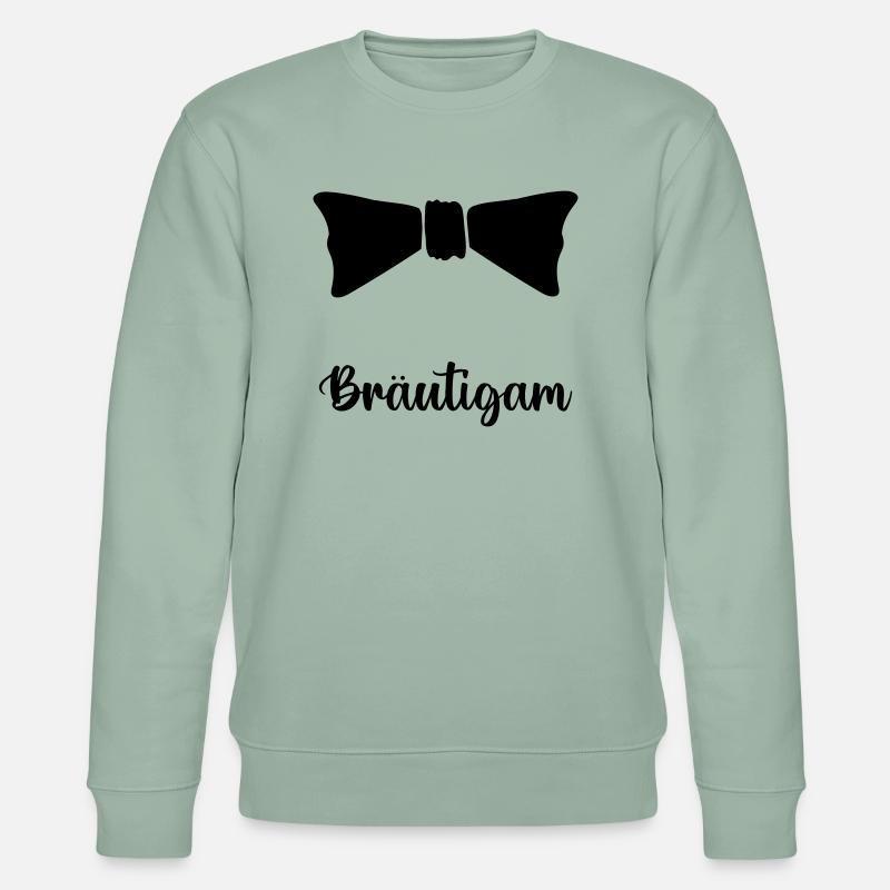 fliege braeutigam - Stanley/Stella Unisex Bio-Sweatshirt CHANGER  - Helles Graugrün