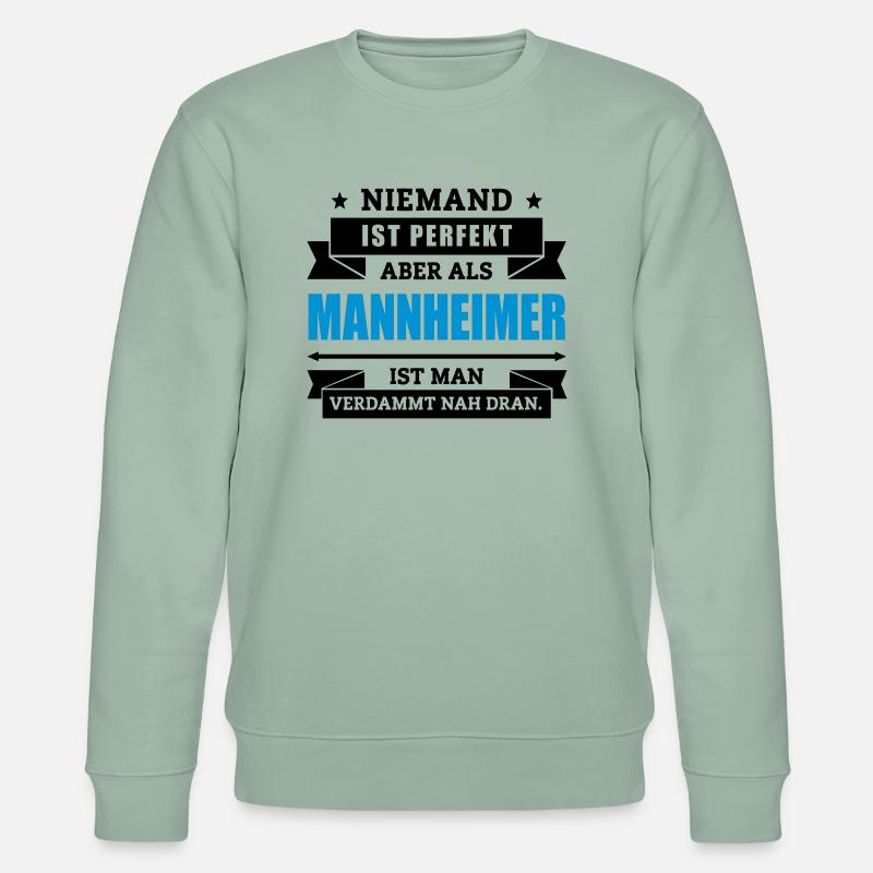Funshirt Mannheimer - Stanley/Stella Unisex Bio-Sweatshirt CHANGER  - Helles Graugrün