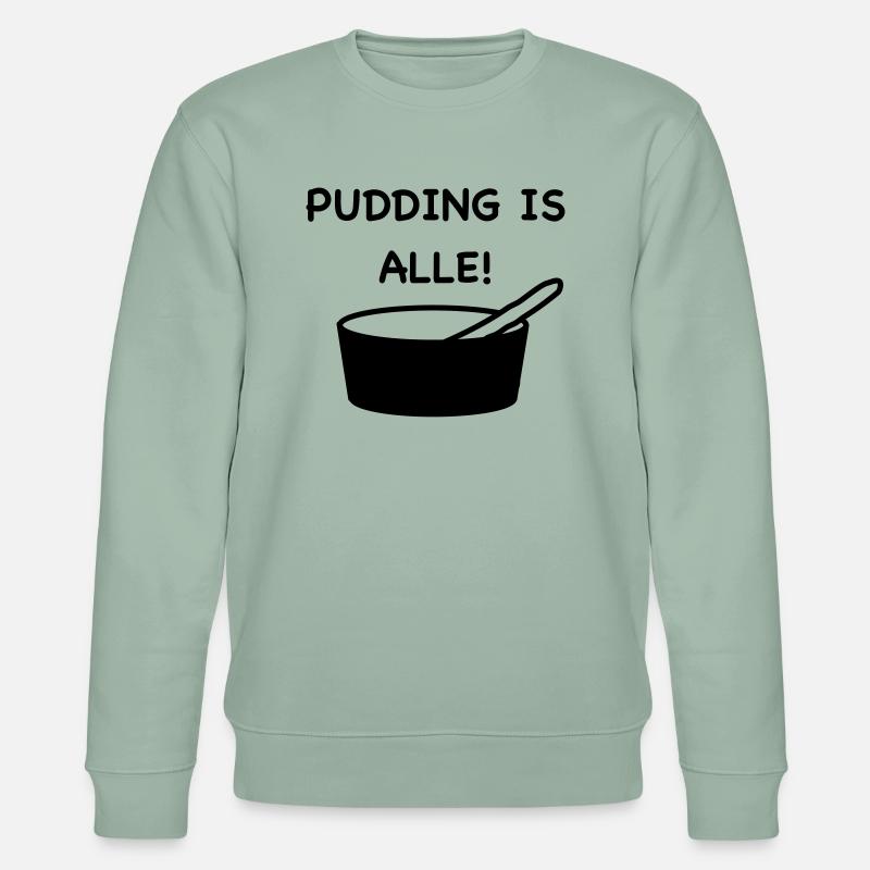 Pudding is alle! - Stanley/Stella Unisex Bio-Sweatshirt CHANGER  - Helles Graugrün