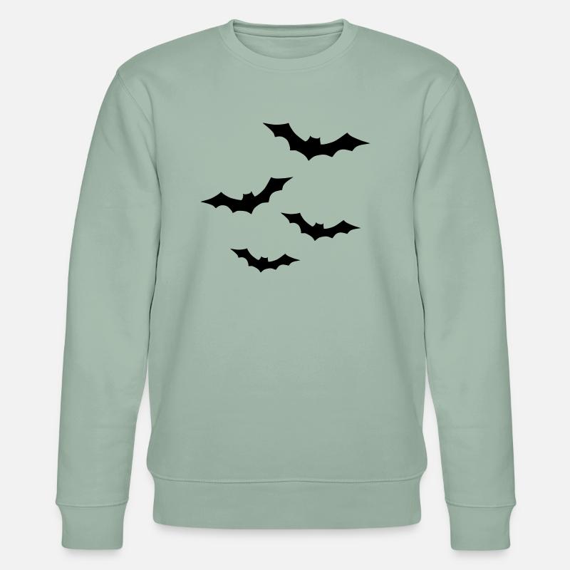 Fledermaus - Stanley/Stella Unisex Bio-Sweatshirt CHANGER  - Helles Graugrün