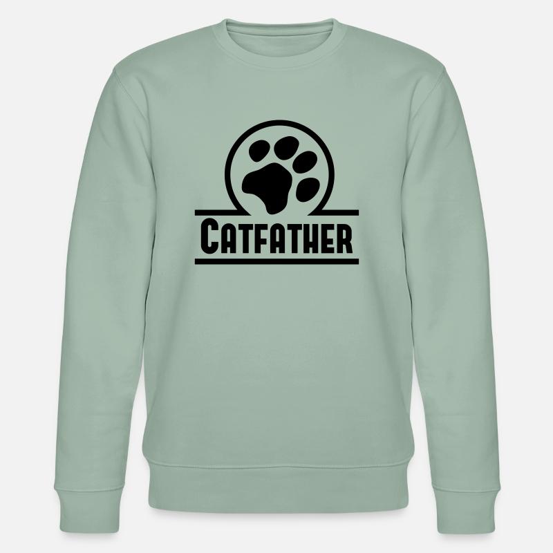Catfather - Stanley/Stella Unisex Bio-Sweatshirt CHANGER  - Helles Graugrün