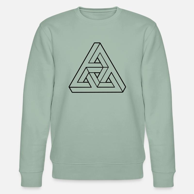 Optical illusion - Stanley/Stella Unisex Bio-Sweatshirt CHANGER  - Helles Graugrün