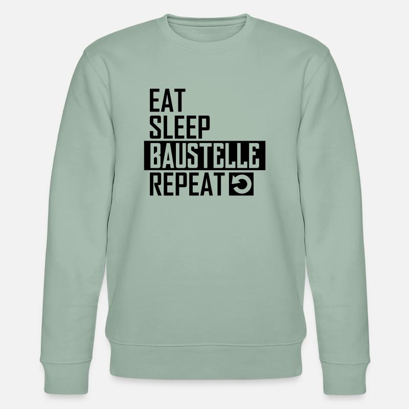 Baustelle - Stanley/Stella Unisex Bio-Sweatshirt CHANGER  - Helles Graugrün