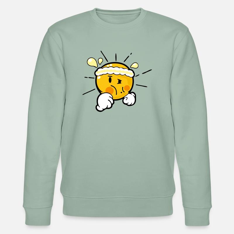 Smiley Running - Stanley/Stella Unisex Bio-Sweatshirt CHANGER  - Helles Graugrün