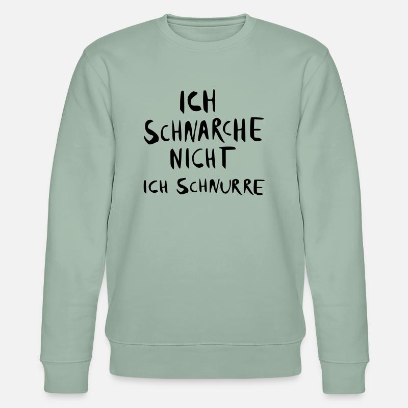 ich schnarche nicht - ich - Stanley/Stella Unisex Bio-Sweatshirt CHANGER  - Helles Graugrün