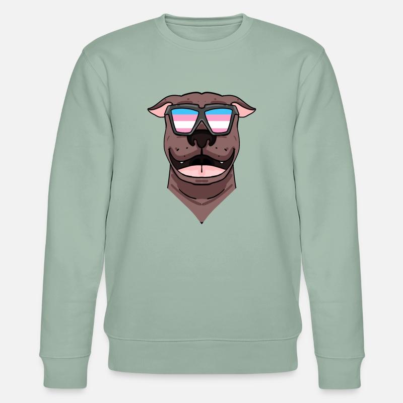 American Pit Bull Terrier - Stanley/Stella Unisex Bio-Sweatshirt CHANGER  - Helles Graugrün