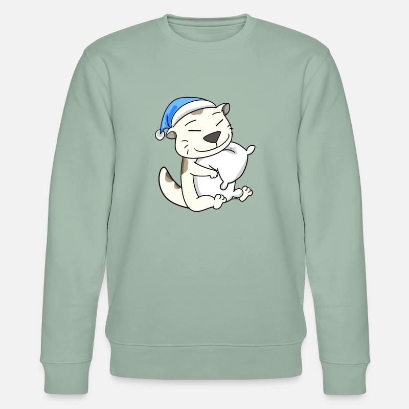 Katze Katzenrasse Devon Rex - Stanley/Stella Unisex Bio-Sweatshirt CHANGER  - Helles Graugrün