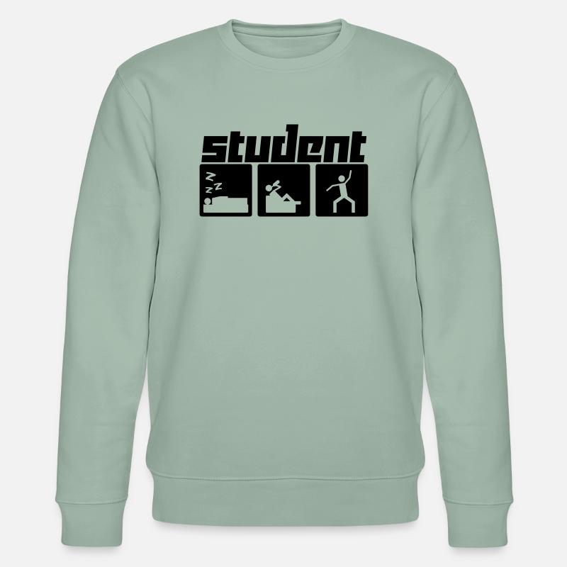 Student (Vektor) - Stanley/Stella Unisex Bio-Sweatshirt CHANGER  - Helles Graugrün