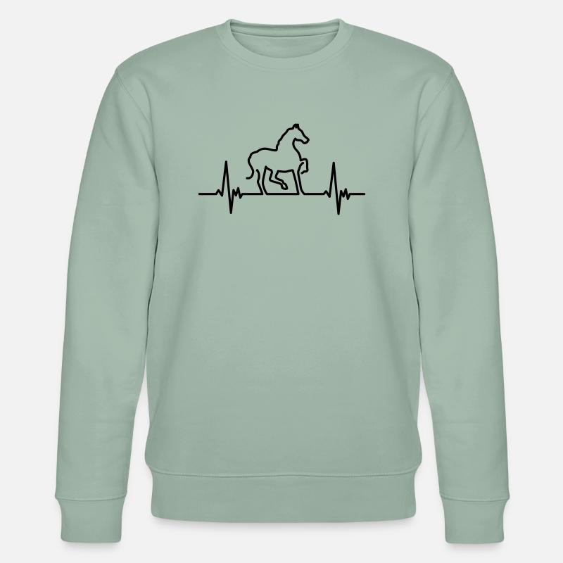 Pferd - Stanley/Stella Unisex Bio-Sweatshirt CHANGER  - Helles Graugrün