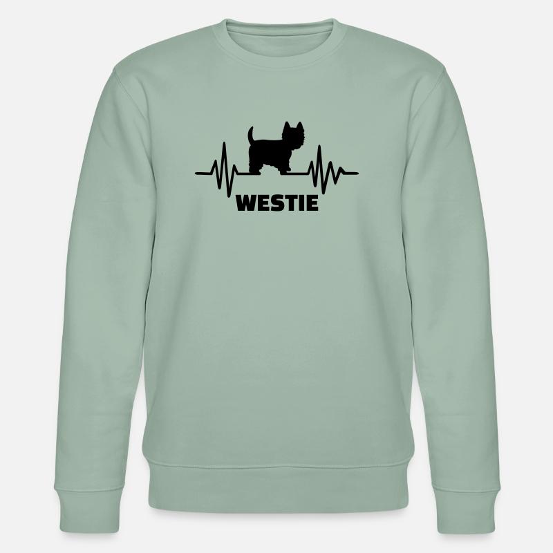 Westie - Stanley/Stella Unisex Bio-Sweatshirt CHANGER  - Helles Graugrün