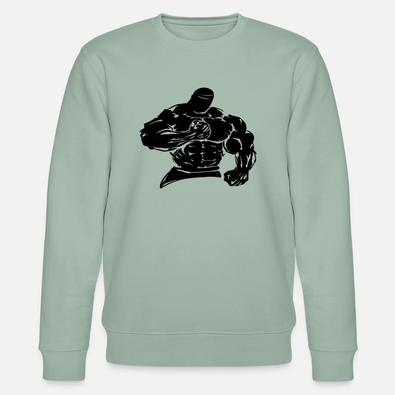 bodybuilder / fighter - Stanley/Stella Unisex Bio-Sweatshirt CHANGER  - Helles Graugrün