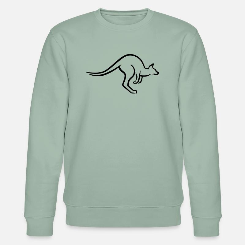 Känguru - Stanley/Stella Unisex Bio-Sweatshirt CHANGER  - Helles Graugrün