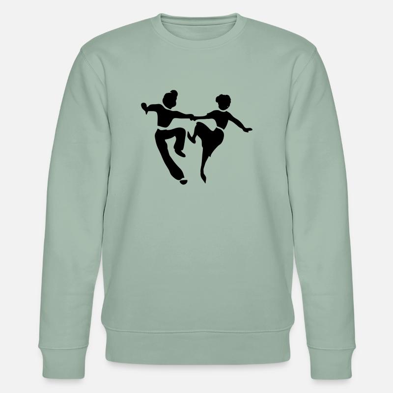 On y danse Rock&Roll rétro - Sweat bio CHANGER Stanley/Stella Unisexe - vert de gris clair