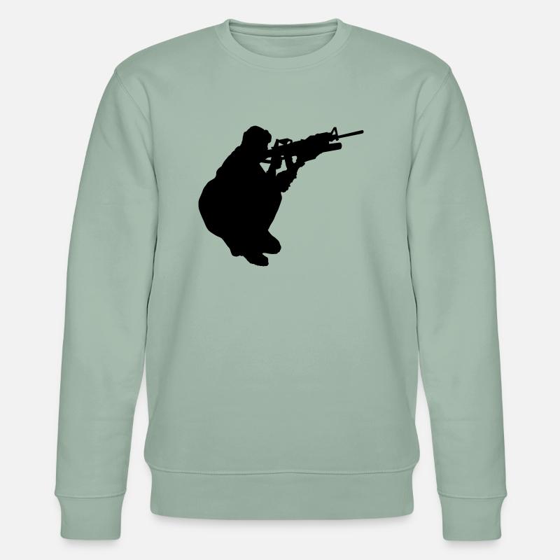 militär - Stanley/Stella Unisex Bio-Sweatshirt CHANGER  - Helles Graugrün