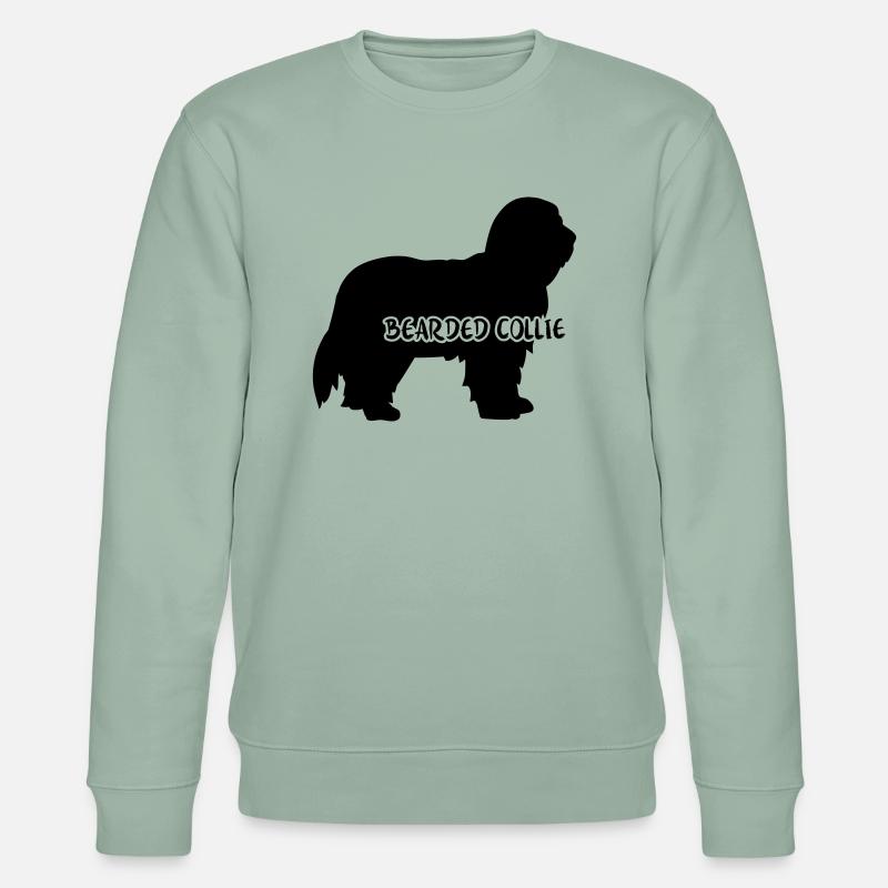 Bearded Collie - Stanley/Stella Unisex Bio-Sweatshirt CHANGER  - Helles Graugrün